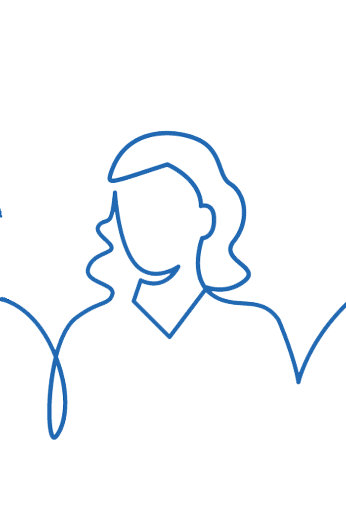 line drawing of woman